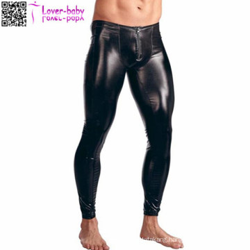 Men Black Gloss Tight Leggings L97049